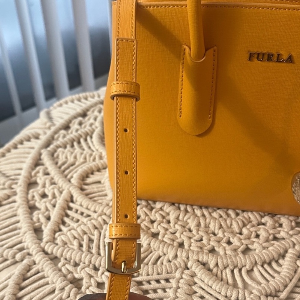 Furla Mustard Yellow Satchel - Picture 9 of 16
